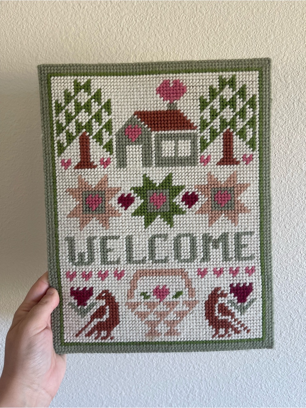 Handmade welcome sign